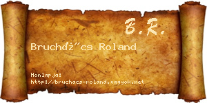 Bruchács Roland névjegykártya