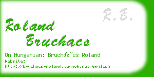 roland bruchacs business card